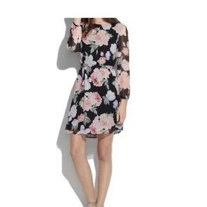 Madewell BROADWAY & BROOME Silk FLORAL Print MELODY ROSE Tea SECRETARY Dress 2